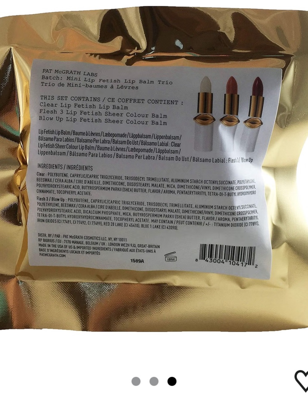 Pat McGrath Mini Lip Fetish Lip Balm Trio - Picture 3 of 5